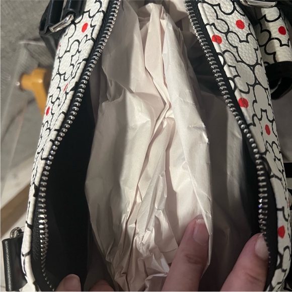 Disney Parks Black and White Satchel with Red Accents NWT - Picture 6 of 11